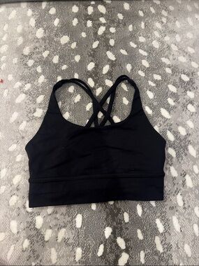 lululemon athletica Black Cross-Back Sports Bra